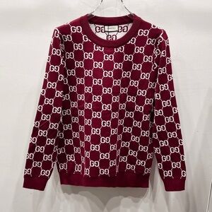 Gucci Burgundy Patterned Women's Sweater